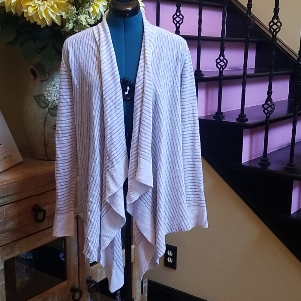 Eileen Fisher Linen/Cotton Blend Cardigan - SZ M - Picture 1 of 6